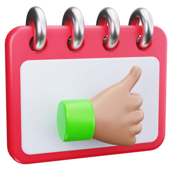 3D Icon Thumbs Up Reminder Note png