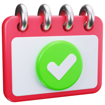 3D Icon Task Completed Check Planner png