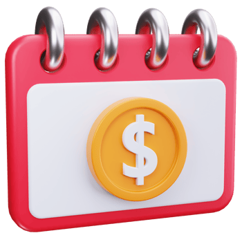 3D Icon Budget Plan Calendar Reminder png