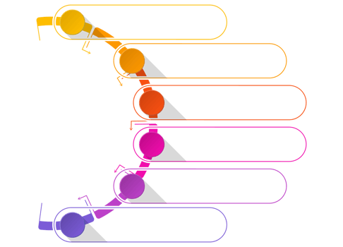 Modern infographic 6 steps, process or options png