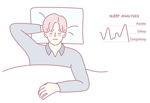 Sleep Analysis Indepth Insights into Sleep Patterns and Overall Health Awareness vector
