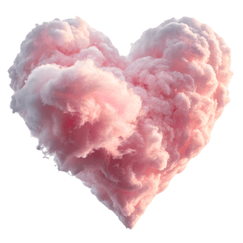 Pink Cloud Heart Romantic Love, Dreamy Valentines Day, Abstract Shape, Sweet Texture, Lighthearted, Ethereal, Symbolic, Artistic Concept Transparent Background png