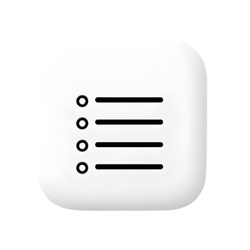 A list icon isolated on transparent background png