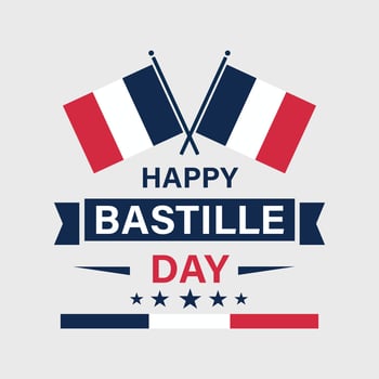 happy bastille day illustration design vector