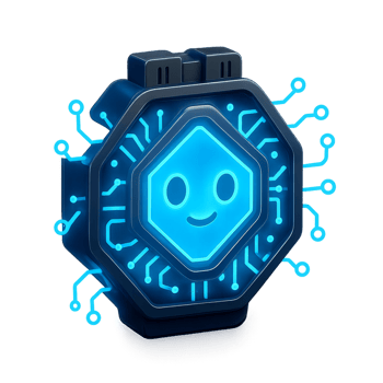 Sentient AI Core Illustration with Futuristic Circuit Design png