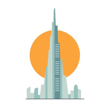 Burj khalifa icon clipart avatar logotype isolated illustration vector
