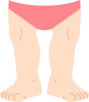 A cartoon of a person's legs with pink underwear png
