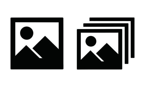 Modern icon set graphics silhouette vector