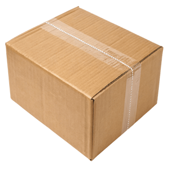 A brown cardboard box isolated on transparent background png