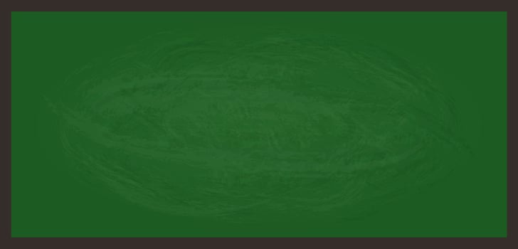 Empty Realistic green Chalkboard. Blank school board for class or restaurant menu. Back to School background with copy space. Educational Text frame for banner card poster. vector
