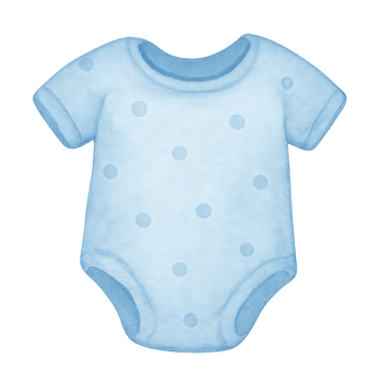 Soft Blue Polka Dot Onesie for Babies and Toddlers, Simple Design png