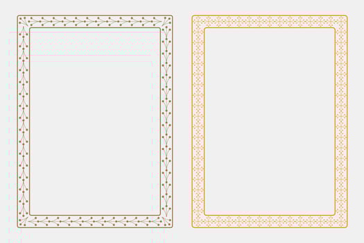 Decorative frames with floral designs vector