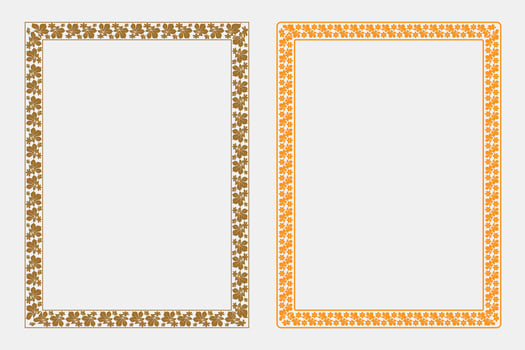 Decorative frames in brown and orange vector