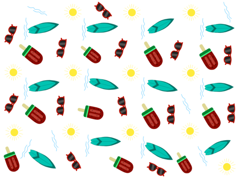 summer seamless pattern with funny element png