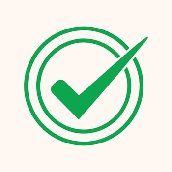 Green check mark icon illustration vector