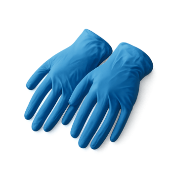 Blue Disposable Gloves for Medical and Cleaning Use in Simple Design png