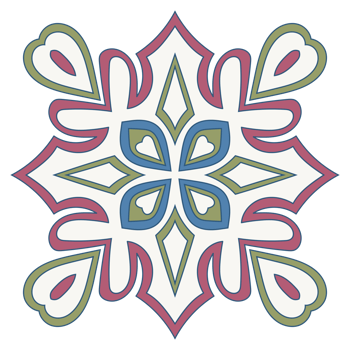 Mandala for fabric pattern, abstract floral pattern, transparent background png