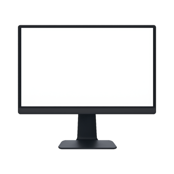 Sleek and Simple Design of a Modern Computer Monitor Display png