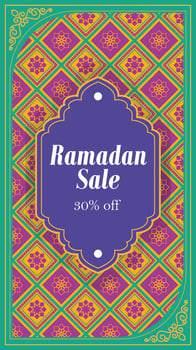 Ramadan sale Social Media Stories Template vector
