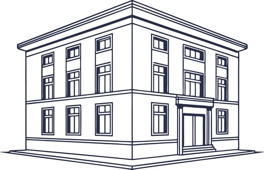 Clean and Professional Bank Building Concept for Investment and Web Graphics vector