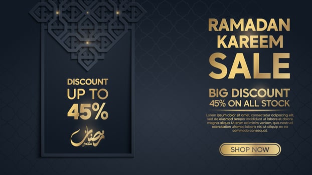 Ramadan sale up to 45% off vector