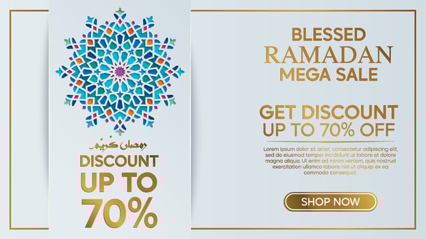 Islamic Ornament Background for Ramadan Mubarak Sale vector