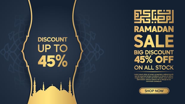 Elegant Arabic Calligraphy Background for Ramadan Kareem Sale vector