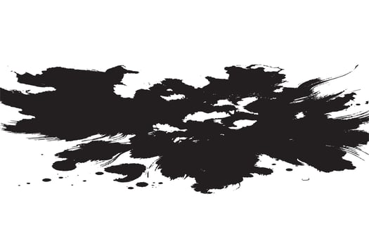 Abstract Inkblot Splash on White Background vector
