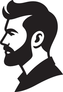 Charming Man Silhouette for Classic Themes illustration vector