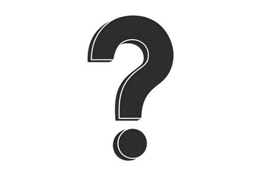 Black question mark icon. Bold symbol graphic for inquiry display. png