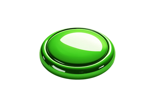 Green circle button. Glossy round icon symbol for interface display. png