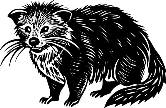 A glyph style illustration representing bearcat vector
