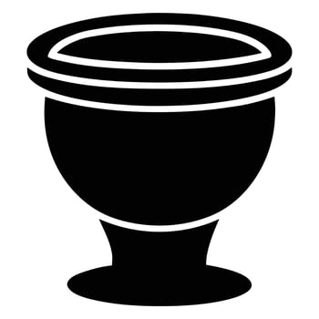 Mysterious Black Bowl A Dark and Enigmatic Ceramic Vessel on a White Background - Professional digital artwork with vibrant colors and detailed composition vector