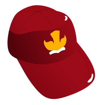 illustration of a red school cap Indonesian elementary students. educational materials, infographics, or character design vector