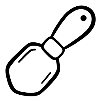 Garden trowel doodle png