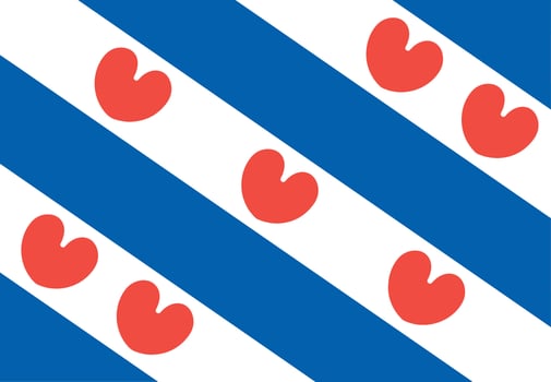 The flag of the province of Friesland in the Netherlands vector
