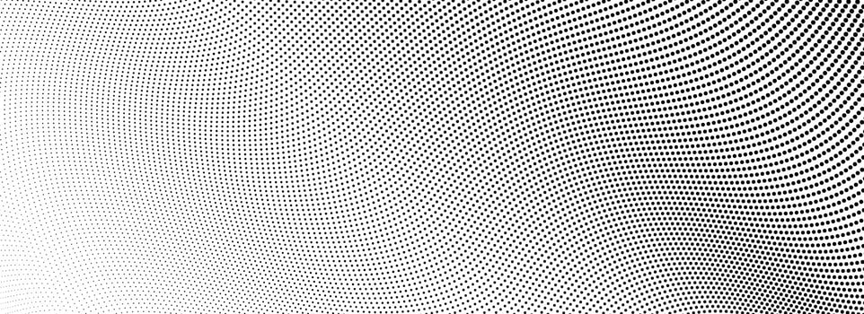 Abstract wave dotted line background. Tech dynamic dash stripe texture. Black warped and curved lines wallpaper for design template, presentation, brochure, leaflet, booklet. vector