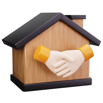 3D Icon Handshake Collaboration From Home png