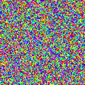 Seamless pixelated tv noise texture. Color television signal noise grain. Screen interferences and glitches. Grunge vector