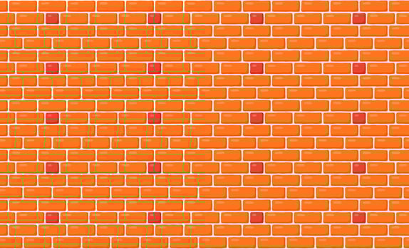 Brick wall seamless pattern. Brown decorative brickwork repeating texture. Brick masonry background vector