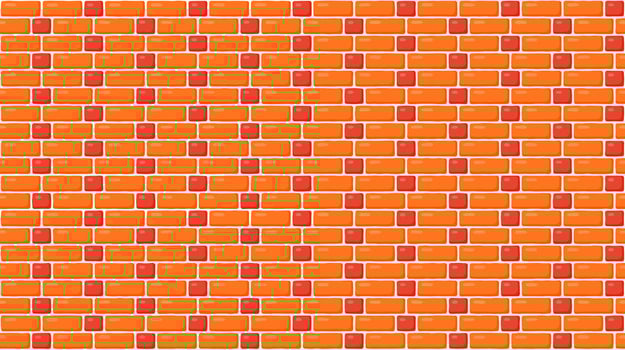 Brick wall masonry seamless pattern. Brown decorative brickwork repeating texture. Bricks rural background. vector