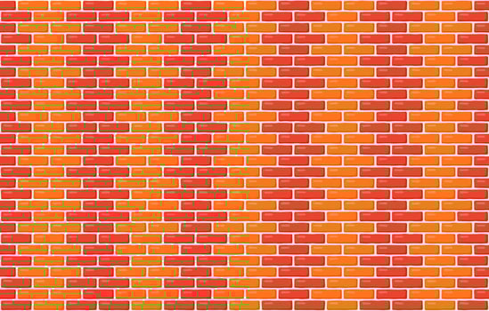 Brick wall seamless pattern. Brown decorative brickwork repeating texture. Bricks masonry background vector