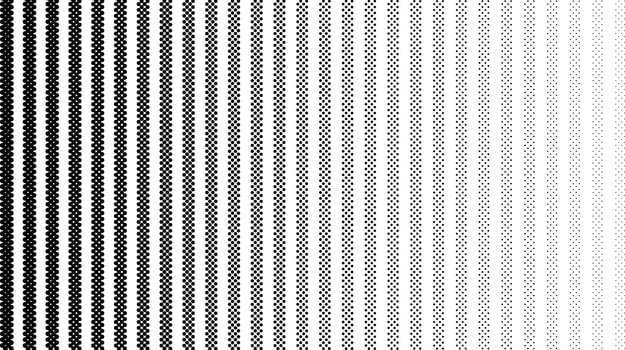 Dotted fading lines pattern. Black and white vanishing stipple background. Vertical dots stripes wallpaper. Abstract minimalistic texture. Monochrome vecto vector