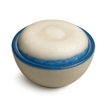 3D Coconut Pudding Dessert in a Traditional Bowl with Blue Layer png