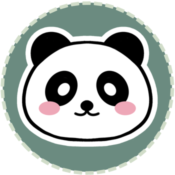 panda icon with green background png