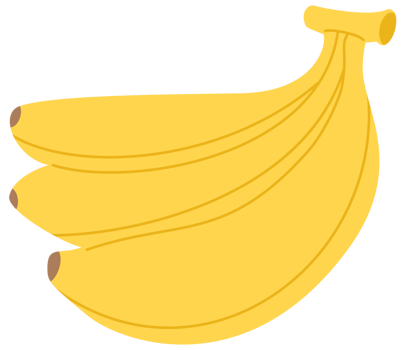 Illustration of banana fruit in flat style png