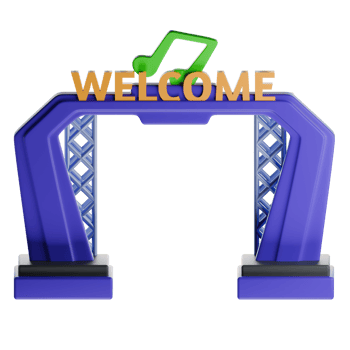 Gate welcome concert 3D Illustration png