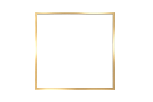 Simple Golden Square Border for Creative Design Applications png