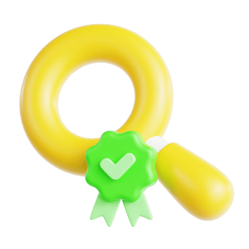 Search Approve 3D Ilustration png