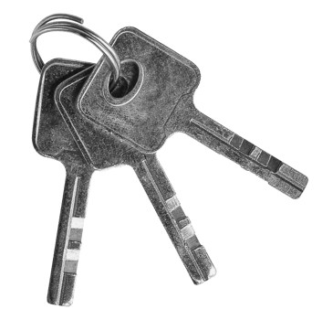 Three silver key png